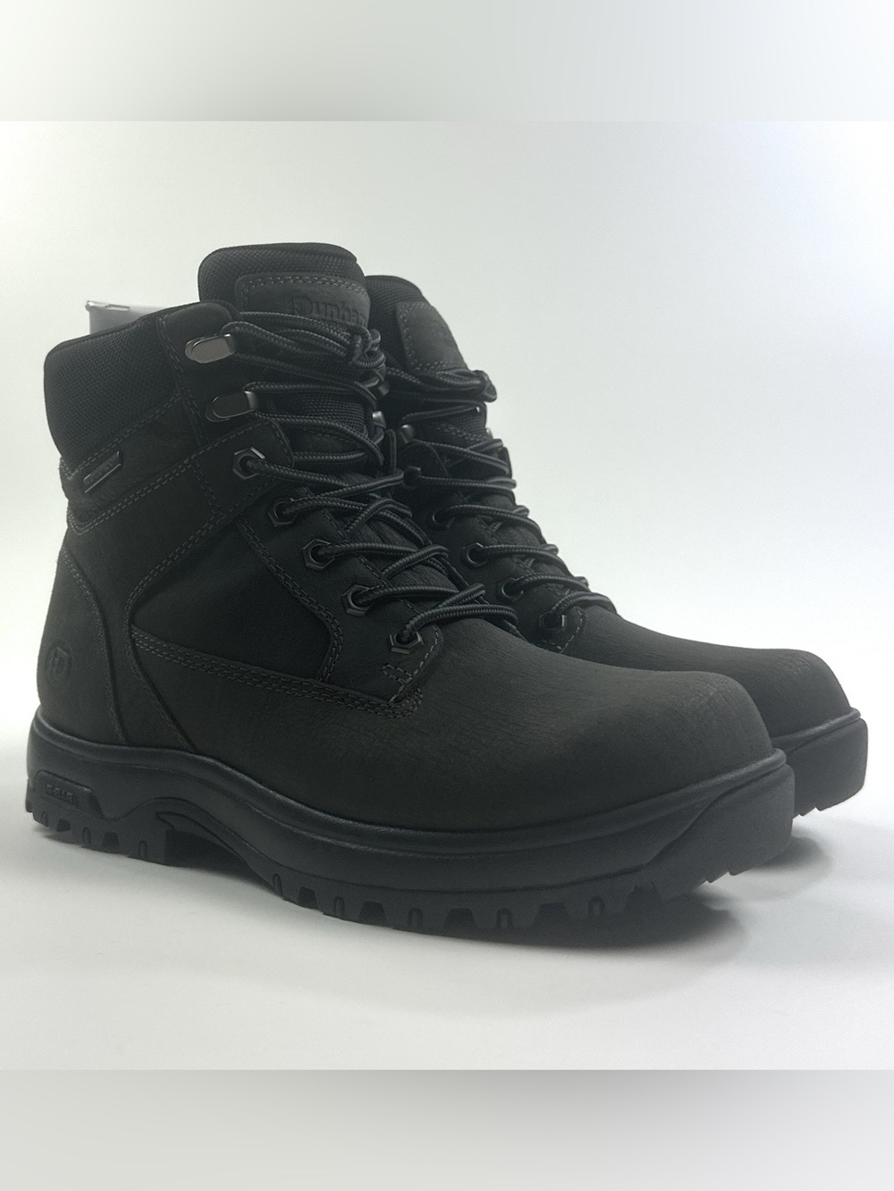 Dunham 8000 Works 6 Inch Mens Dark Gray Leather Boots Waterproof Plain Toe 020
